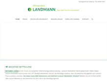 Tablet Screenshot of chiropraxis-landmann.de